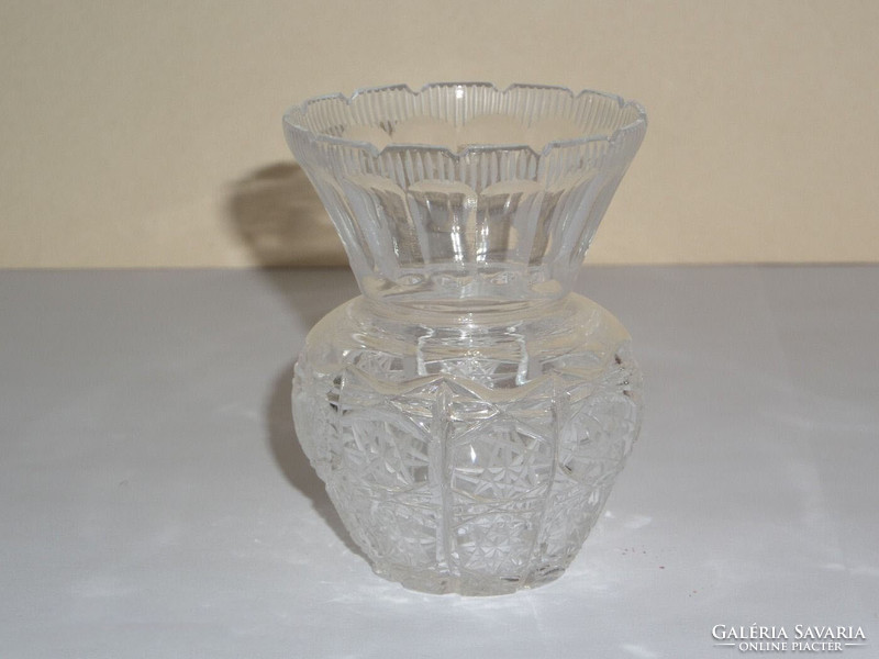 Old glass violet vase