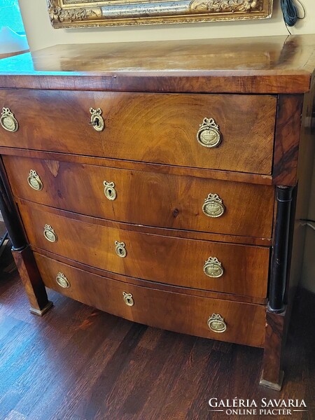 Chest of drawers Austrian Bieder column - belly small size 52 x 100 sheets 94 cm delivery to Budapest can be arranged!