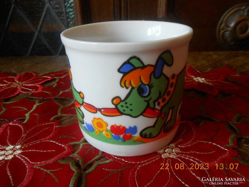 Zsolnay dog mug for children