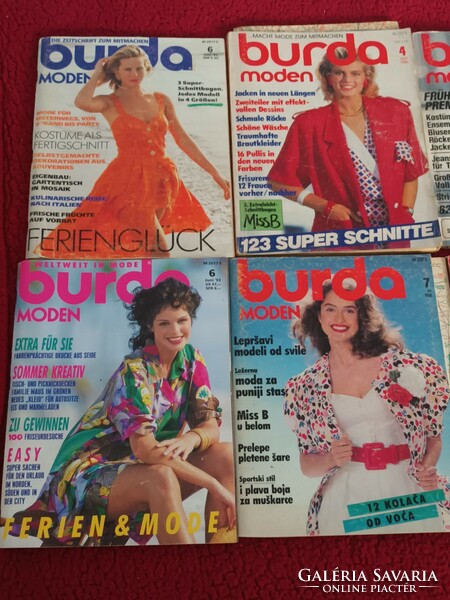 Burda magazine, 8 pieces, in German