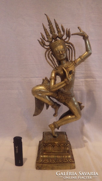 Thai religious large-scale copper statue 41 cm, 2.5 kg