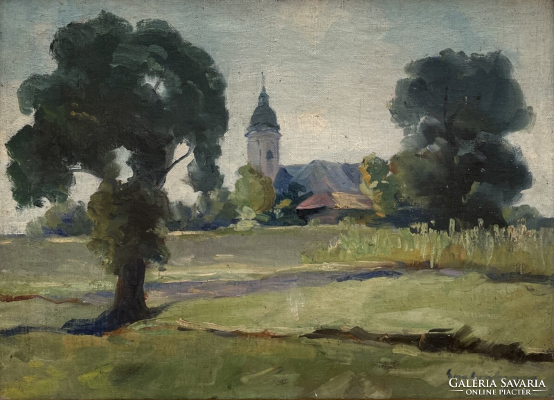 Mátyás Gerstenberger (1888-): Nagybánya landscape