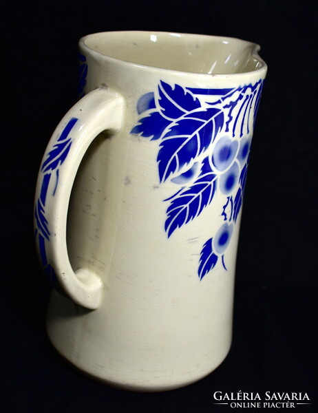 Art deco French marked earthenware bathroom set, basin and jug!