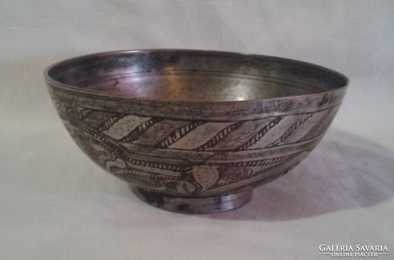 Antique metal bowl