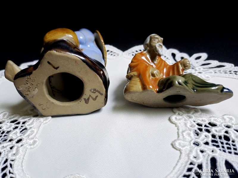 3 5-9-22 cm ceramic Chinese fishing figures