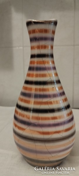 Ceramic striped vase