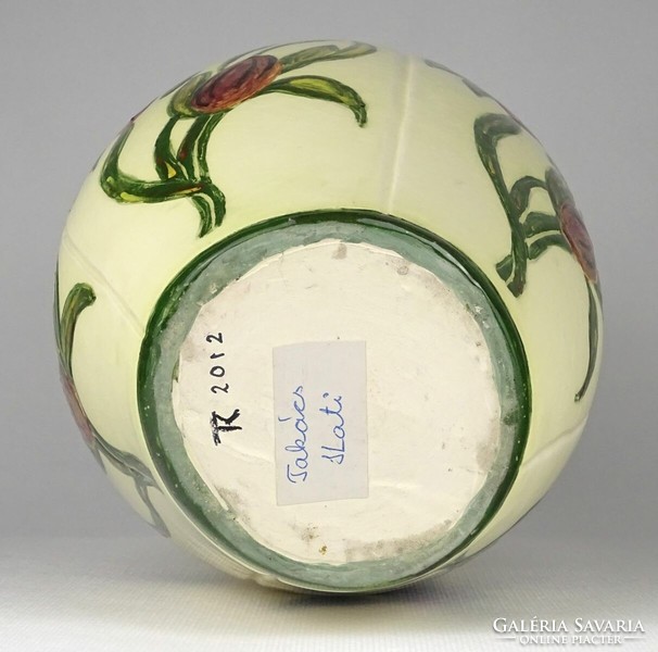 1N985 Jelzett Takács Kati kerámia váza 23.5 cm