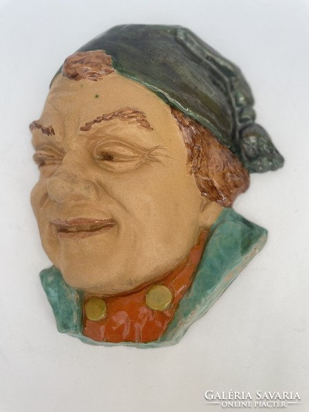 Antique Italian nobleman wall mask/wall decoration ceramics