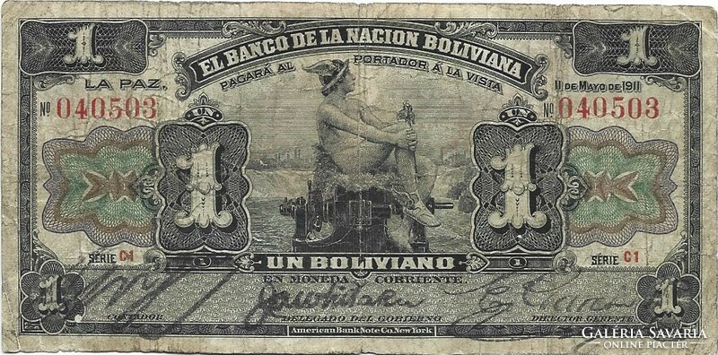 1 Boliviano 1911 Bolivia