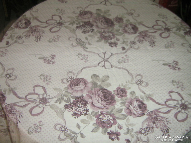 Csodaszép provence & vintage stílusú lila rózsás dupla paplanhuzat
