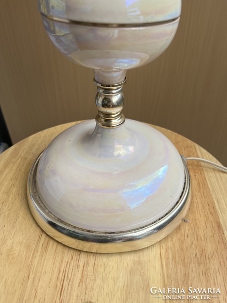 3-branch porcelain floor lamp with iridescent glaze a50
