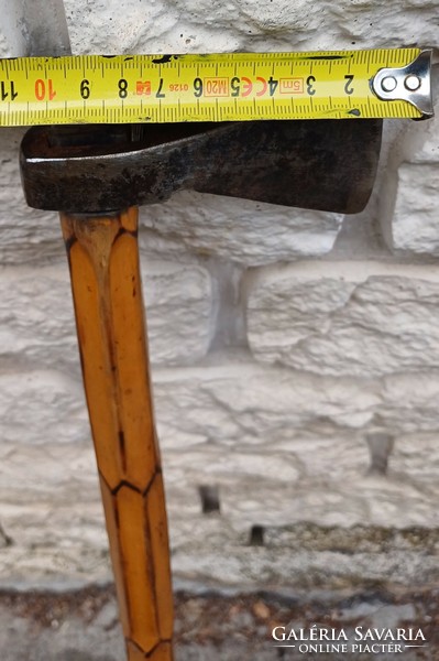 Antique wood-handled step ax type
