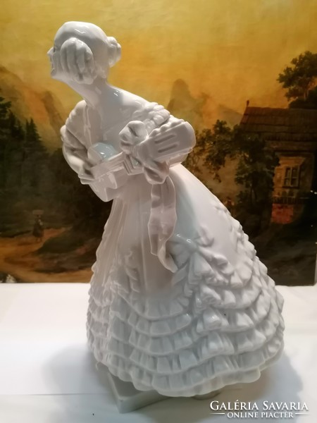 Ó Herendi porcelán Déryné szobor 36 cm, hibátlan