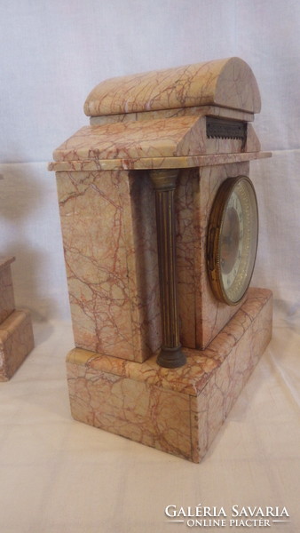 Set of 3 marble fireplace clocks