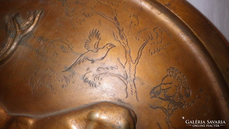 Antique lauchhammer e.Oe jagd bronze wall plate 42 cm, 5.8 kg
