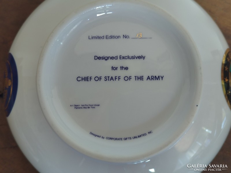 Amerikai katonai hadi hadsereg fajták porcelán tál