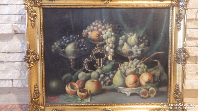 Falchetti olaj-vászon gyümölcs csendélet festmény