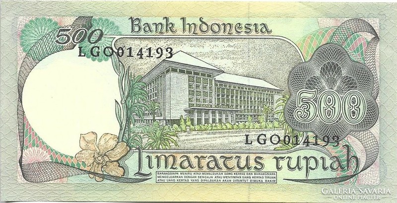 500 rupia rupiah 1977 Indonézia UNC