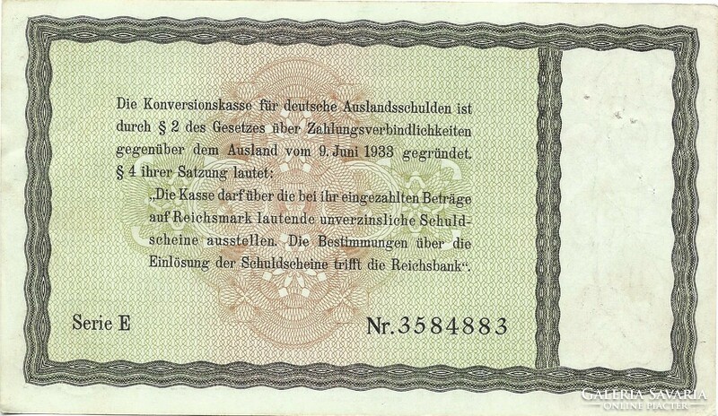 5 Reichsmark 1933 / 1934 Germany konversionskasse rare 2 unfolded aunc.