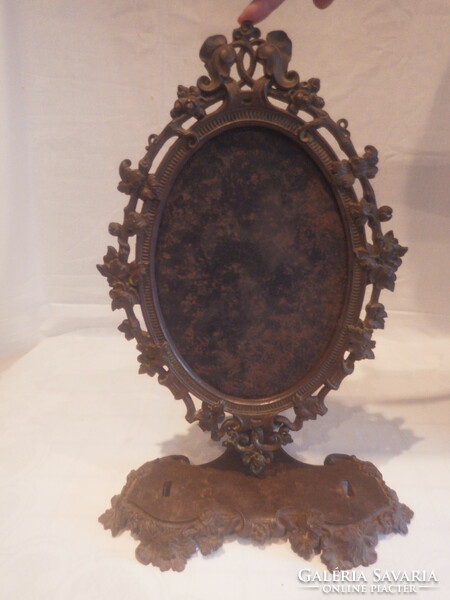 Marked antique table photo frame