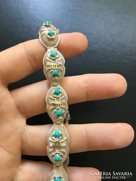 Antique filigree sterling silver bracelet