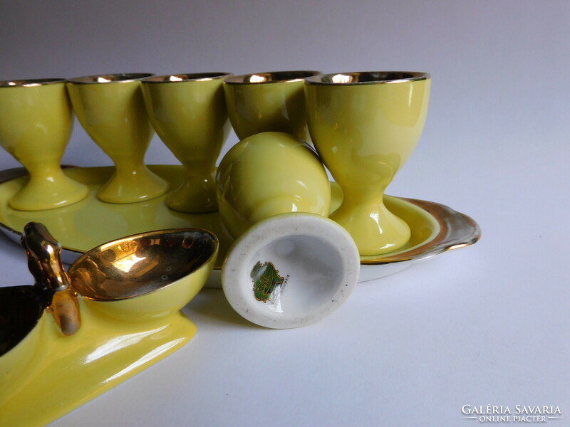 Art deco soft-boiled egg serving set