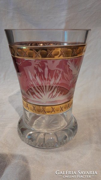 Wonderful old polished figured biedermeier glass flawless