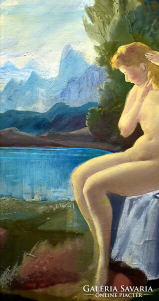 Molnár c. Pál (1894 - 1981): bathing nude