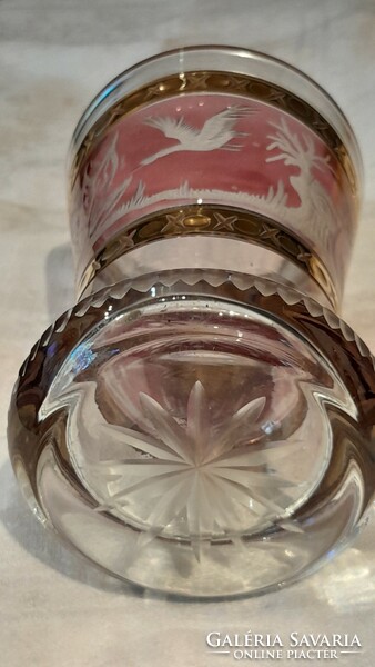Wonderful old polished figured biedermeier glass flawless