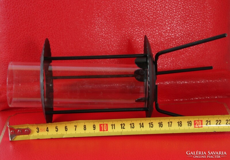 Glass cylinder candle holder