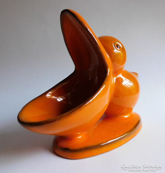 Goebel ceramic pelican bowl - mid century