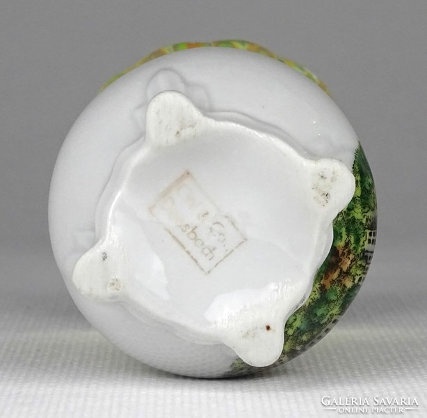 1O022 Burg Rabenstein - Carl Wilhelm & Co. Deesbach porcelán ibolyaváza 8 cm
