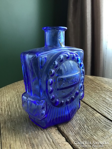 Régi finn RIIHIMAKI üveg dekorációs flaska