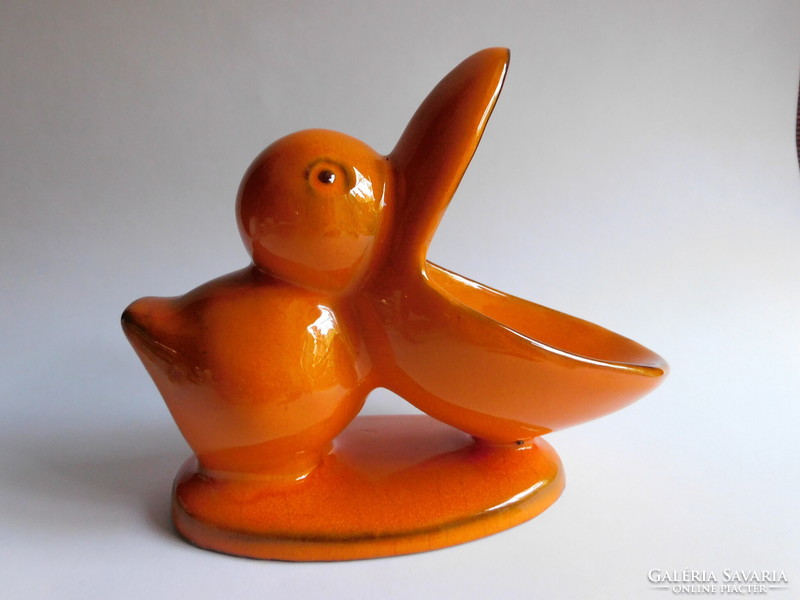 Goebel ceramic pelican bowl - mid century