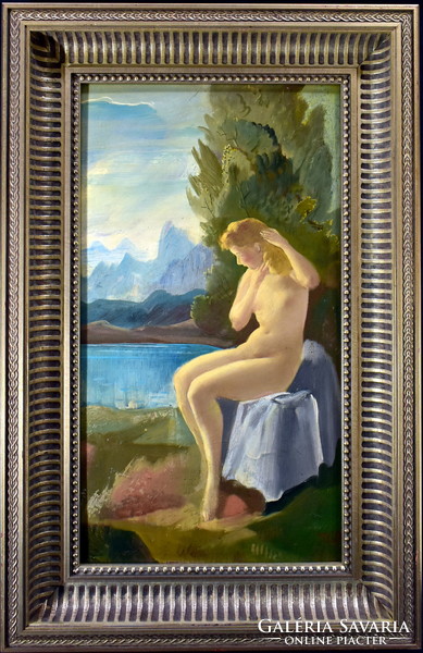 Molnár c. Pál (1894 - 1981): bathing nude