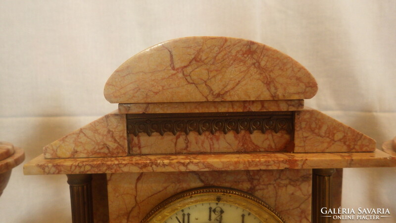 Set of 3 marble fireplace clocks