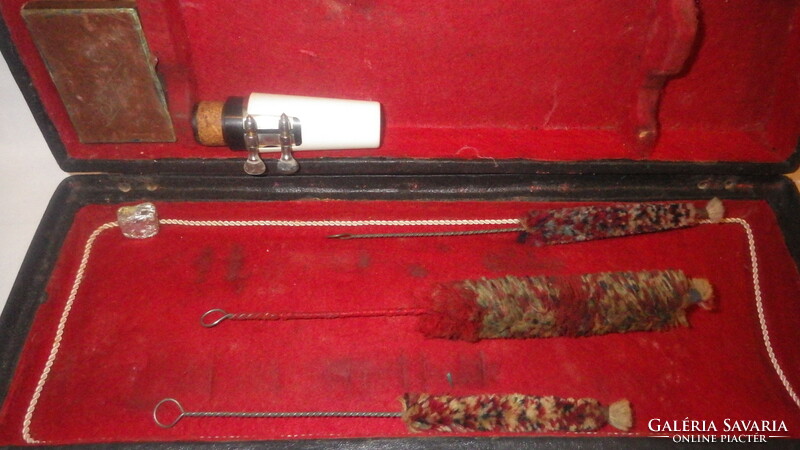 Old clarinet in case