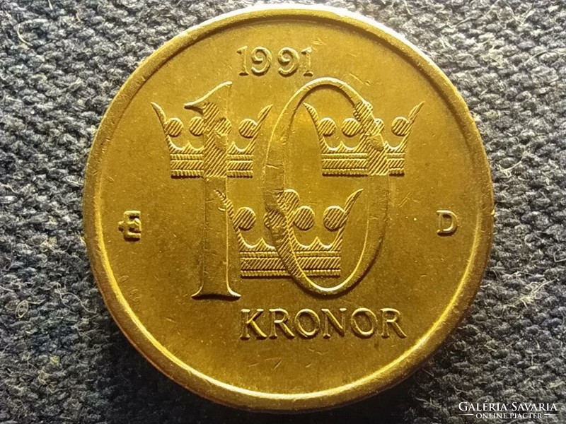 Sweden xvi. Gusztáv Károly (1973-) 10 crowns 1991 d (id68030)