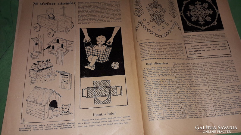 1939.AUGUSZTUS - OTTHONUNK - A MAGYAR HÁZIASSZONYOK LAPJA újság melléklet állapot a képek szerint