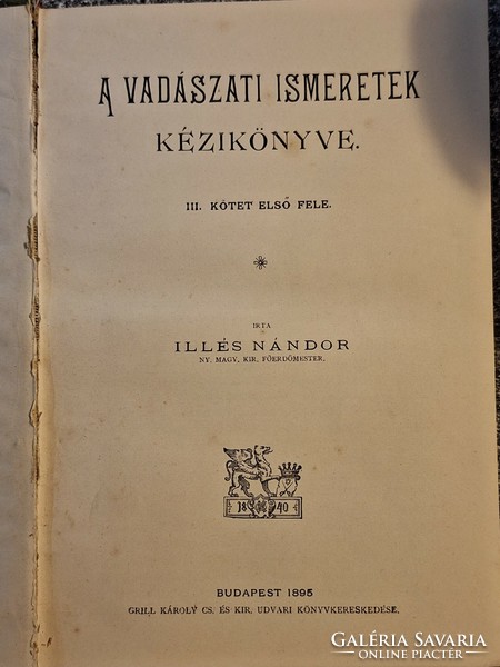 A vadászati ismeretek kézikönyve III/1. 1895