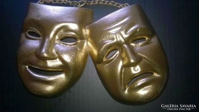 Metal mask, pair of masks - wall decoration