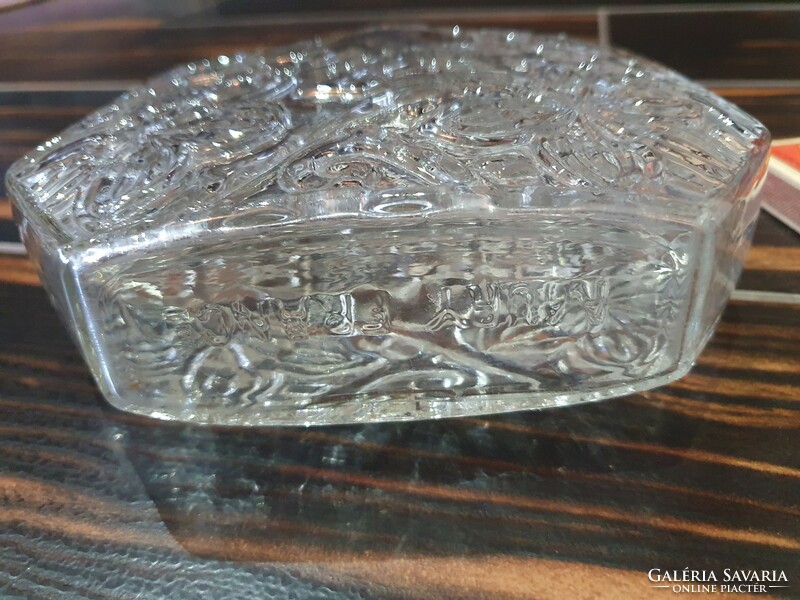 Beautiful mury-france embossed all over flawless pre-war glass bottle