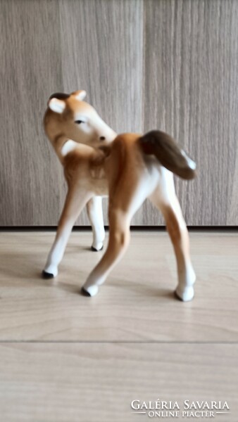 Granite porcelain horse, foal figure