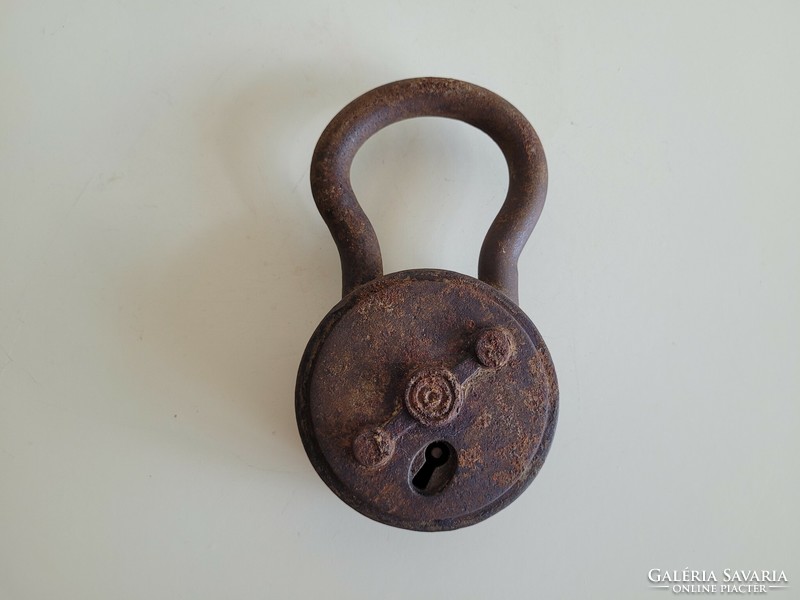 Old large iron padlock