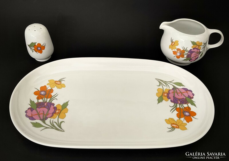 Alföldi colorful floral tableware serving set is rare