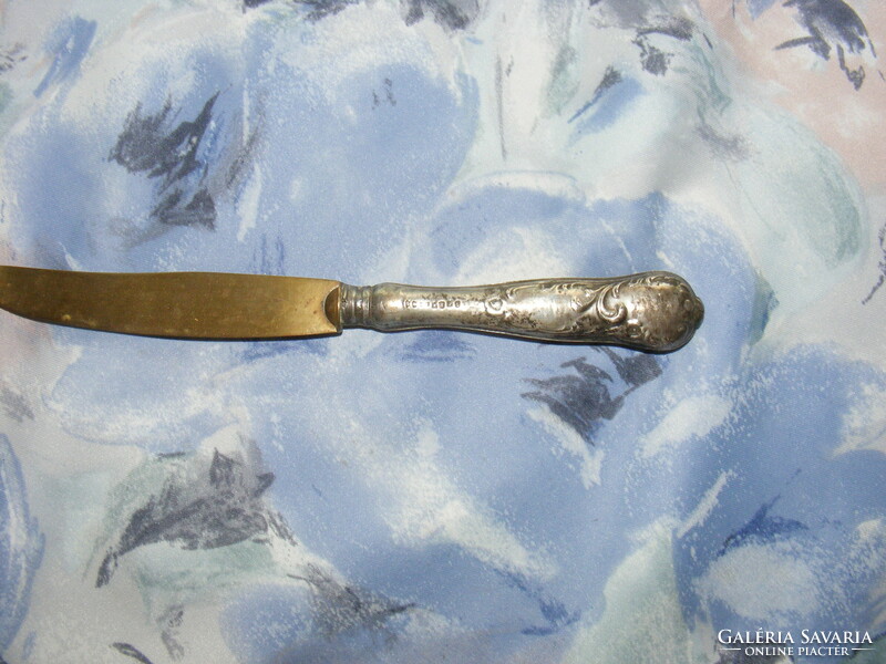 Neo-Baroque knife with silver handle (marked)