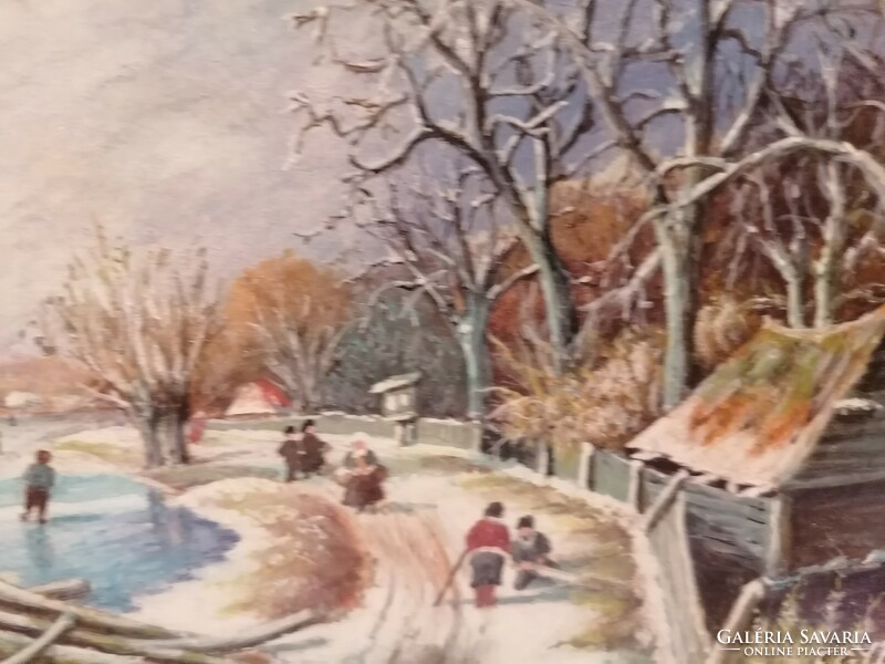 Egyed imre 1977 skaters painting