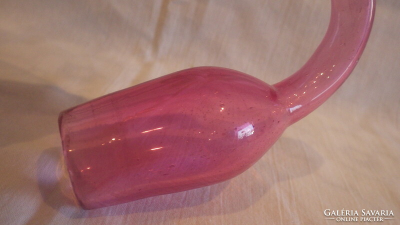 Antique colored glass pipe head, brandy snifter, collector's item
