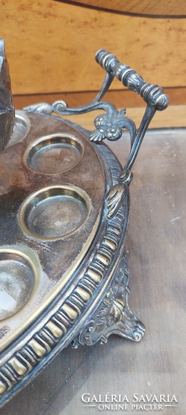 Marked, silver-plated drinks tray