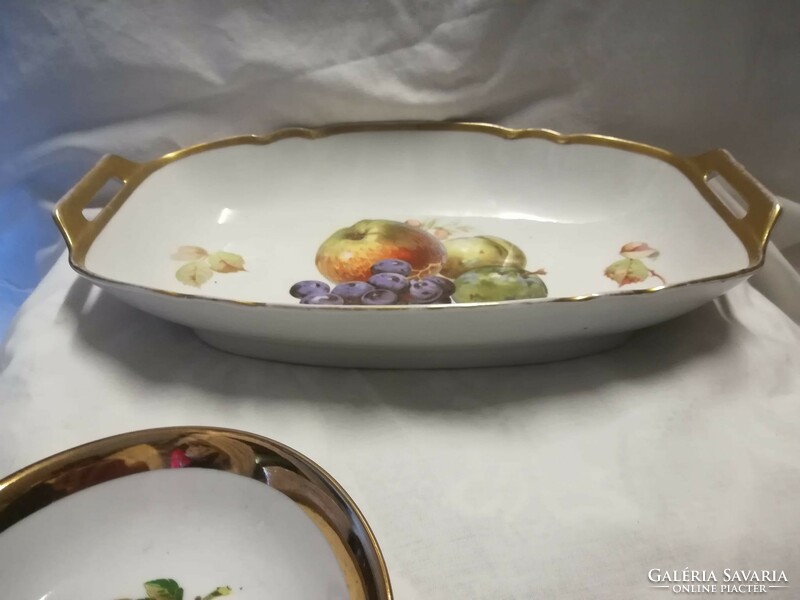 Serving tray with fruit pattern, salad bowl